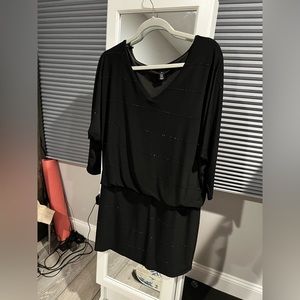 Black dress. Black sequin detail. Worn once like new